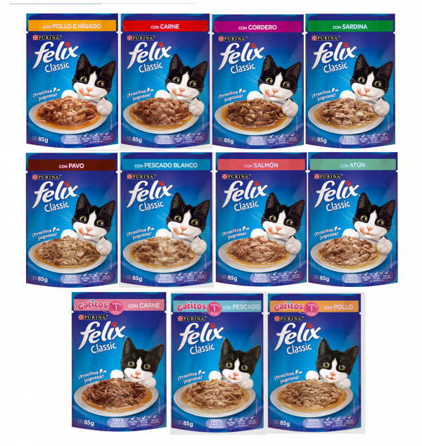 Felix Sachet Alimento Húmedo para Gatos 85 Gr.