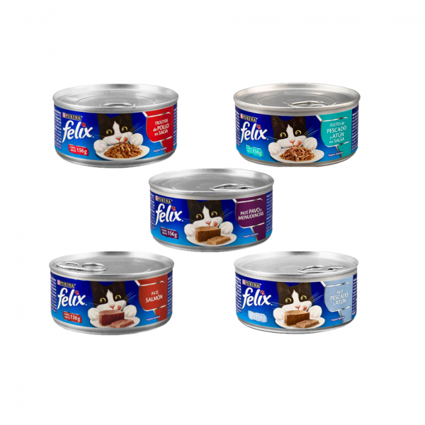 Felix Lata Alimento Húmedo para Gatos 156 Gr.