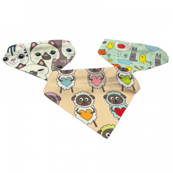 Collar Bandana Ajustables Diseños Para Perros y Gatos