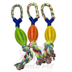 Pelota Ovalada Dental Con Cuerda Para Perros
