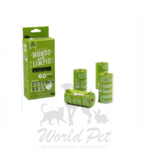 Poopa Bag Bolsas Biodegradables Para Fecas 60 Und.