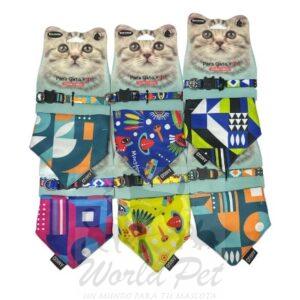 Collar Antiahorque C/ Bandana Gatos