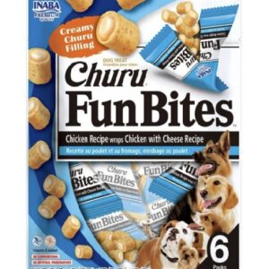 Inaba Dog Churu Fun Bites de Pollo con Queso