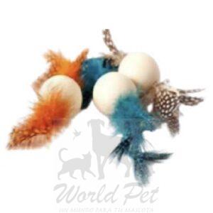 Feline Juguete Pelota con Plumas