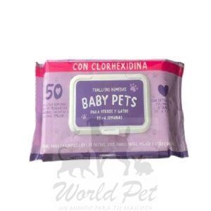 Baby Pets Toallitas con Clorhexidina 50Un.