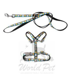 Fuzzyard Arnés y Correa "Cheesy Hearts" para Gatos