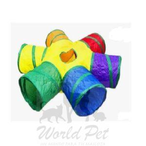 Tunel Para Mascotas plegable 6 Vías Multicolor