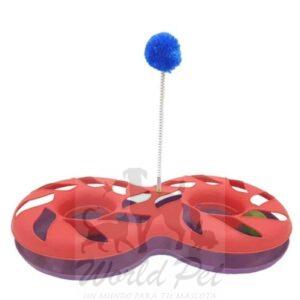 Juguete Interactivo Doble Anillo Para Gato